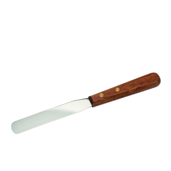 Metallic spatula with wooden handle Depilation consumable products